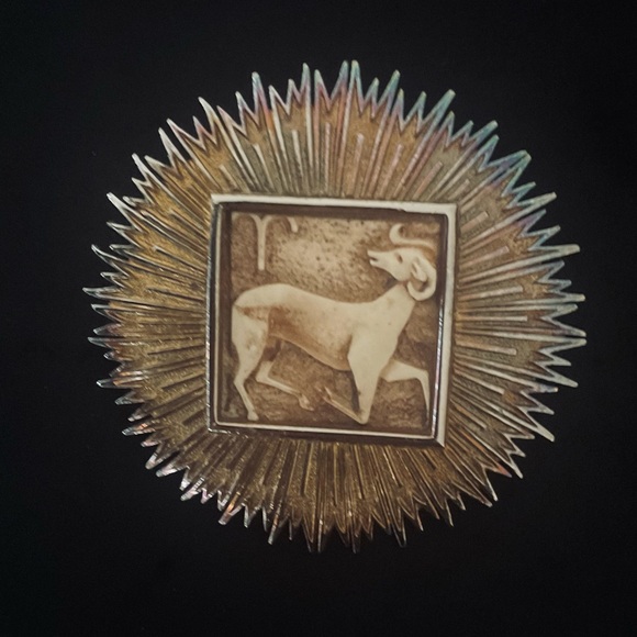 Luca Razza Jewelry - #80 Vintage Brutalist Luca Razza Zodiac Pendant Aries